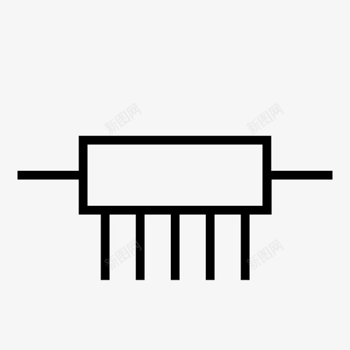 电阻器电气元件电子图标svg_新图网 https://ixintu.com 技术 电子 电子元件 电气元件 电阻器 硬件