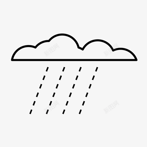 雨阵雨潮湿图标svg_新图网 https://ixintu.com 天气条件 天气状况 天气要素 天气预报 季节 水 潮湿 阵雨 雨