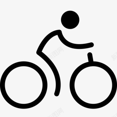 自行车骑手运动健身图标图标