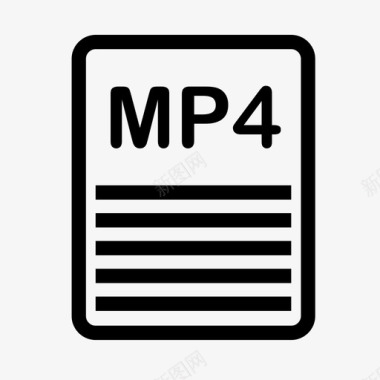 mp4歌曲音乐文件图标图标
