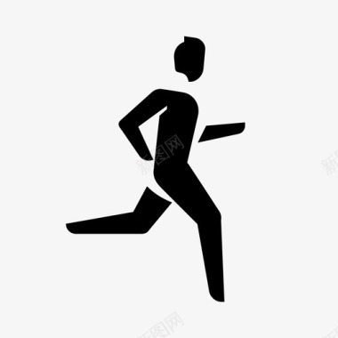 跑步者男移动图标图标