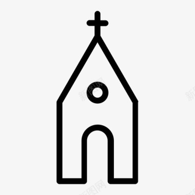 教堂寺庙建筑图标图标