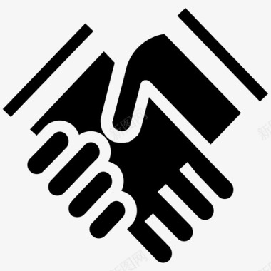 握手交易友谊图标图标