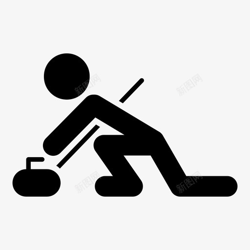 冰壶运动员投掷体育图标svg_新图网 https://ixintu.com 体育 冰壶运动员 奥林匹克 投掷 摇滚 游戏 田径