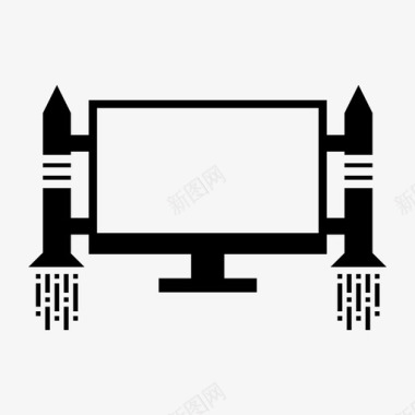 平板发射火箭网络图标图标