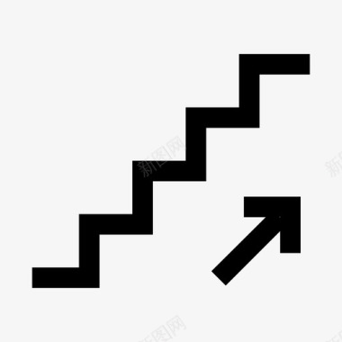 楼梯楼上台阶图标图标
