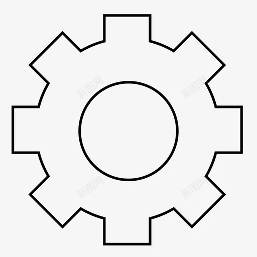 齿轮设置海图标svg_新图网 https://ixintu.com 旋转 机械 海 空心工作台 设置 选项 零件 齿轮