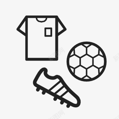 采购产品足球运动设备足球制服图标图标