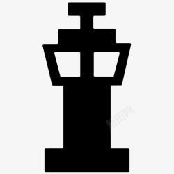 机场大楼空中交通管制塔空中管制控制塔图标高清图片