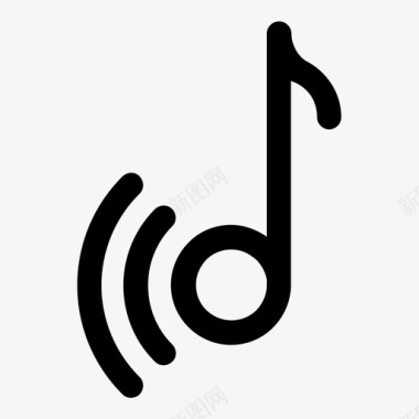 音乐流数字互联网收音机图标图标