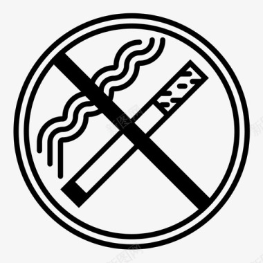 禁止吸烟安全预防措施图标图标