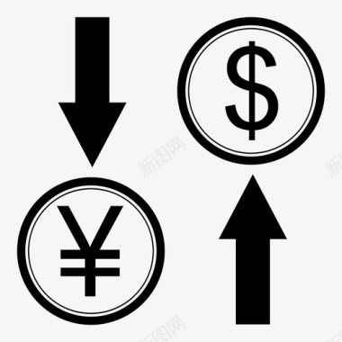 货币兑换银行票据现金图标图标