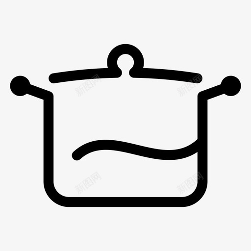 锅汤液体图标svg_新图网 https://ixintu.com 厨房用具 容器 日常用品 汤 汤锅 液体 烹饪 煮沸 锅 食物