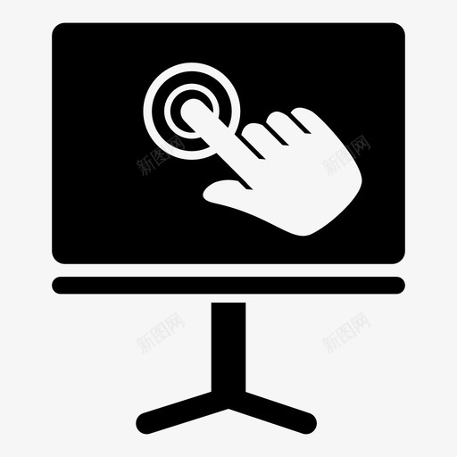 互动白板触摸屏幕图标svg_新图网 https://ixintu.com 互动白板 学习 学校 屏幕 手 指 按钮 推 教育 触摸 设备