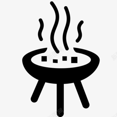 烧烤吸烟耐心图标图标