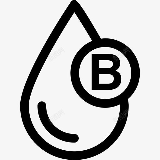 B型血医药卫生图标svg_新图网 https://ixintu.com B型血 医药卫生