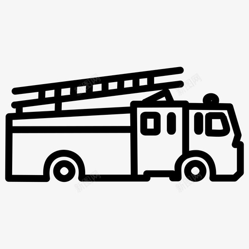 消防车车辆行程第一册图标svg_新图网 https://ixintu.com 消防车 车辆行程第一册