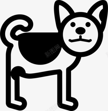 狗哺乳动物情绪图标图标