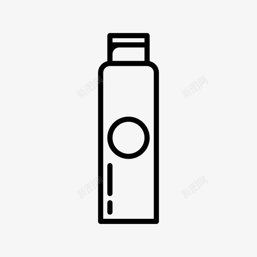 瓶子样式风格图标svg_新图网 https://ixintu.com 产品 奶油 容器 样式 液体 瓶子 盖子 美容 风格