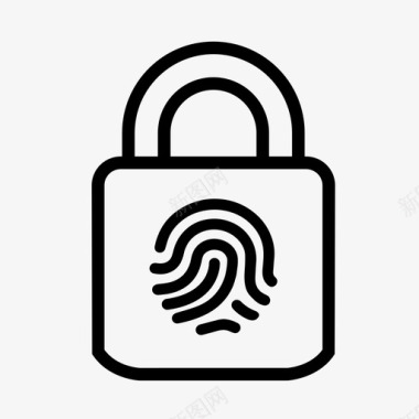 身份锁指纹保护触摸id图标图标
