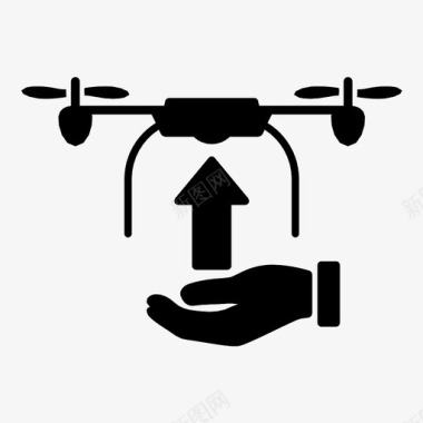 无人机多翼飞机纳米直升机图标图标