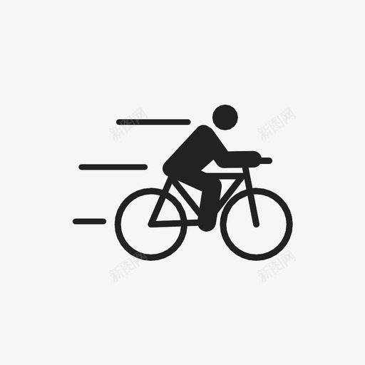 骑自行车快比赛图标svg_新图网 https://ixintu.com 快 比赛 速度 骑自行车