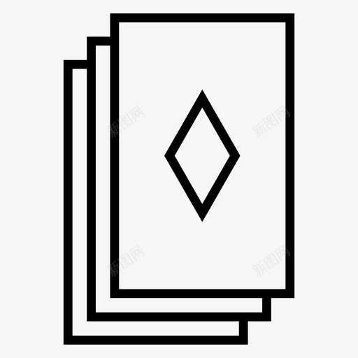 扑克牌运气魔术图标svg_新图网 https://ixintu.com 堆叠 套装 扑克牌 瓷砖 运气 魔术