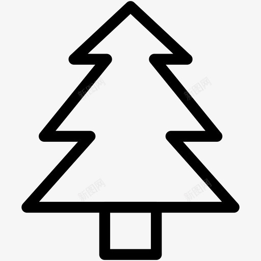 圣诞树装饰常青树图标svg_新图网 https://ixintu.com 圣诞树 常青树 庆典 装饰