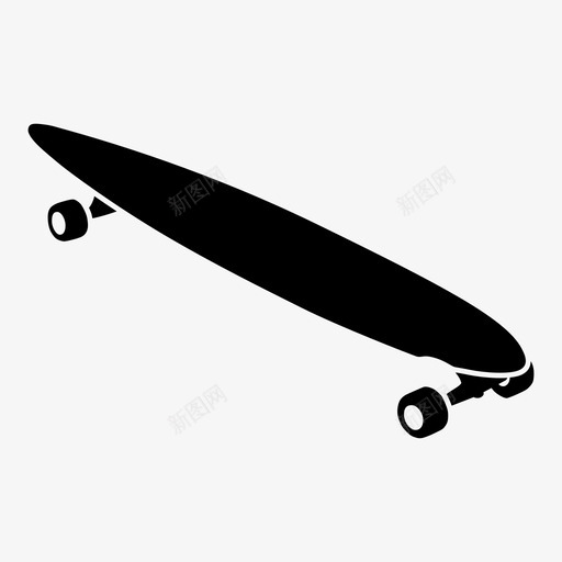 长板酷滑板图标svg_新图网 https://ixintu.com 年轻 所有关于滑冰的 滑冰 滑板 轮子 酷 长板