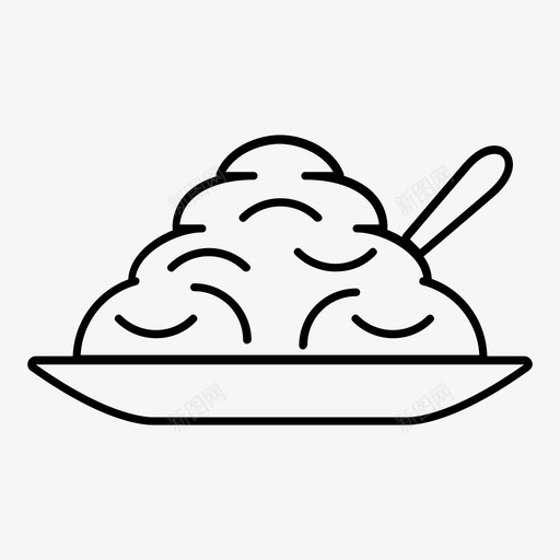 意大利面食物沙砾图标svg_新图网 https://ixintu.com 健康图标 冰淇淋 味精 意大利面 沙砾 蛴螬 食物 餐