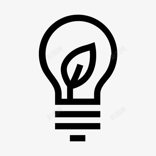 灯泡节能照明图标svg_新图网 https://ixintu.com 冰箱 可持续性 叶子 想法 效率 灯泡 照明 生态 电力 能源 节能