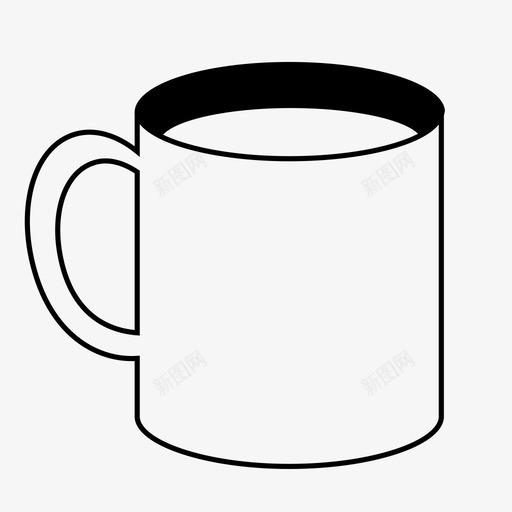 咖啡茶杯马克杯图标svg_新图网 https://ixintu.com 咖啡 咖啡杯 早晨 早餐 热饮 茶杯 马克杯