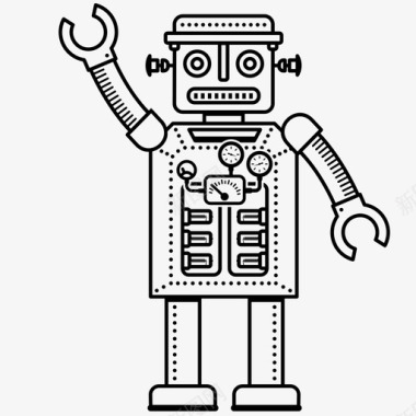 机器人未来人形图标图标