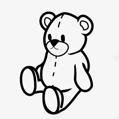 泰迪熊儿童玩具熊玩具图标图标