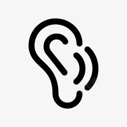 互动icon耳朵说话声音图标高清图片