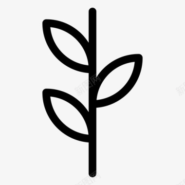 植物可持续性种子图标图标