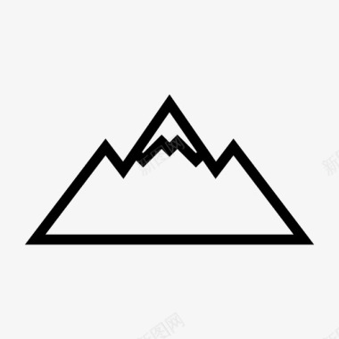 山脉时髦元素图标图标