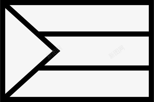 巴哈马国旗世界三角形图标图标