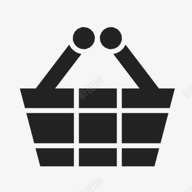 购物篮市场杂货店图标图标