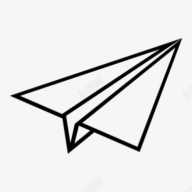 纸飞机折纸折叠图标图标