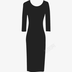 长袖子衣服长领口图标高清图片