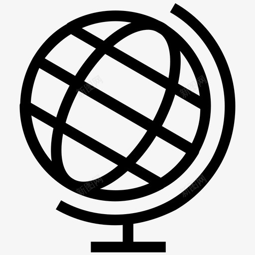 地球仪世界地图球体图标svg_新图网 https://ixintu.com 世界地图 位置 全球 地点 地球 地球仪 地理 球体
