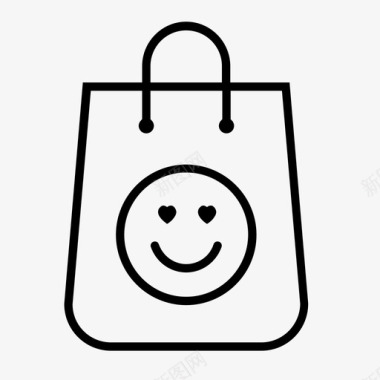 快乐购物购买购物袋图标图标