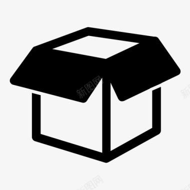 开箱包裹包装图标图标