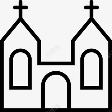 教堂仪式宗教机构图标图标