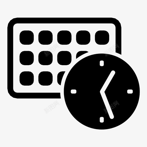 时间表提醒计划图标svg_新图网 https://ixintu.com 事件 提醒 日期 时间表 月 白天 职责 行程 计划