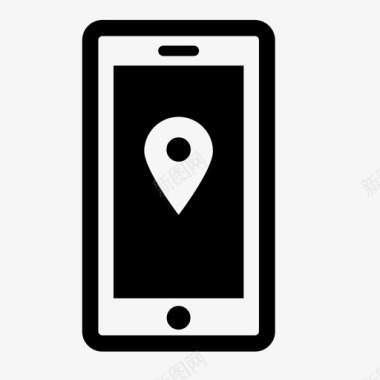 智能手机地图标签地图标记图标