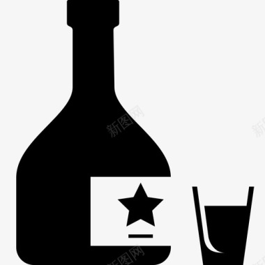 烈酒朗姆酒派对图标图标