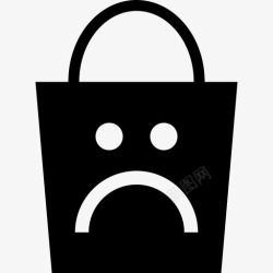 购物袋表情购物袋面部表情情感图标高清图片