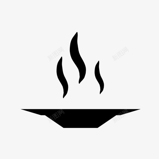 热的食物吃的盘子图标svg_新图网 https://ixintu.com 吃的 热的食物 热盘子 盘子